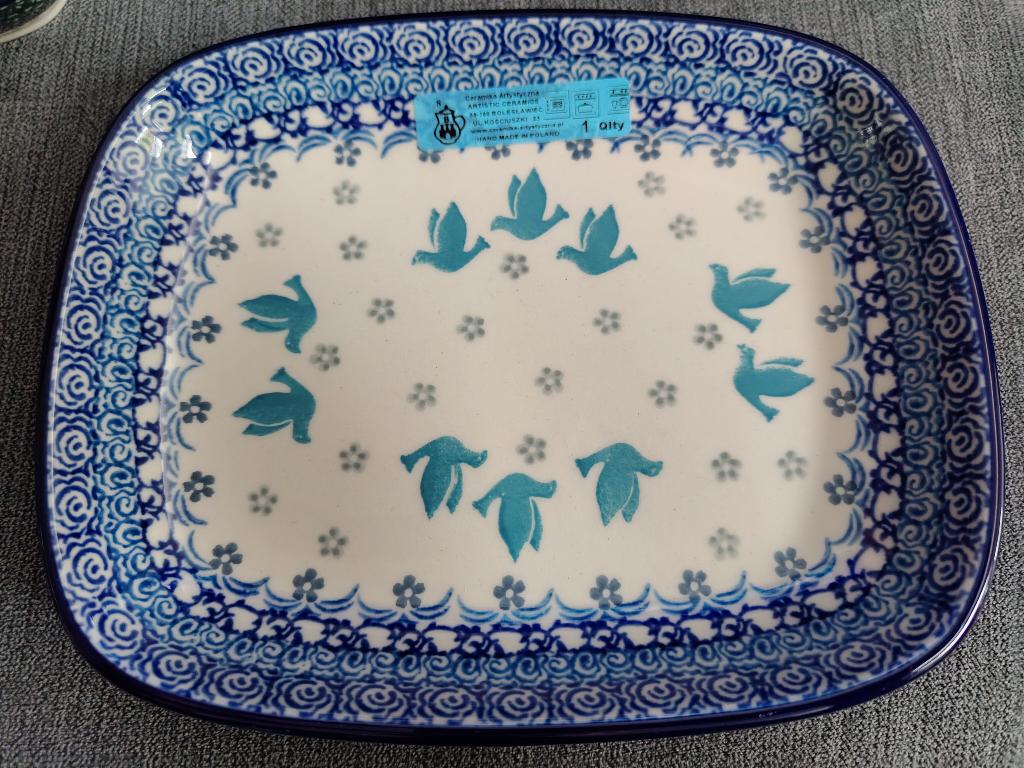 Bunzlau - Boleslawiec - Schaal rechthoek 18,5cm - Nieuw, Huis en Inrichting, Keuken | Servies, Keramiek, Nieuw, Ophalen of Verzenden