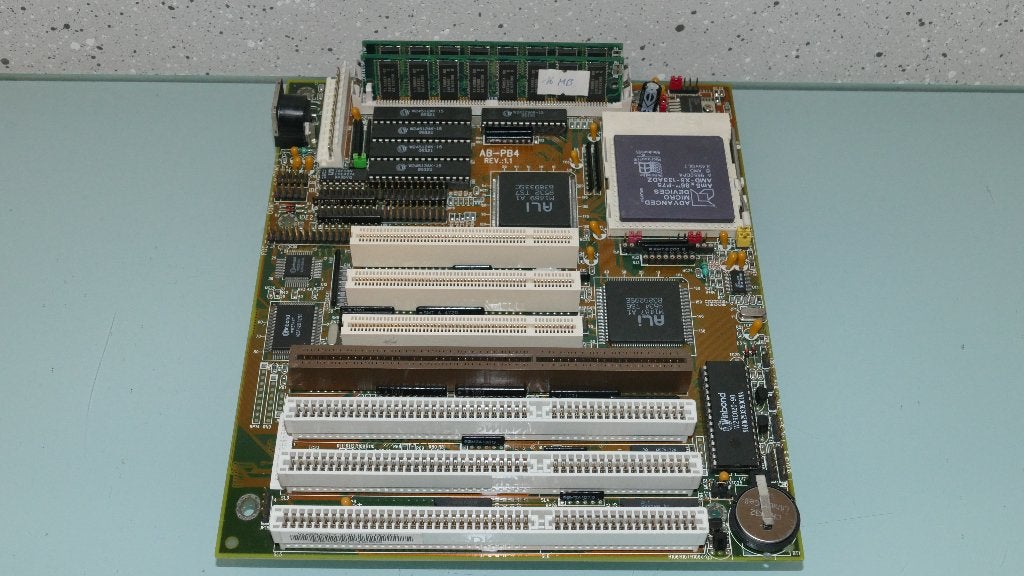 AB‑PB4 486 moederbord | Am5x86‑P75-133MHz  | 32MB RAM, Computers en Software, Vintage Computers, Ophalen of Verzenden