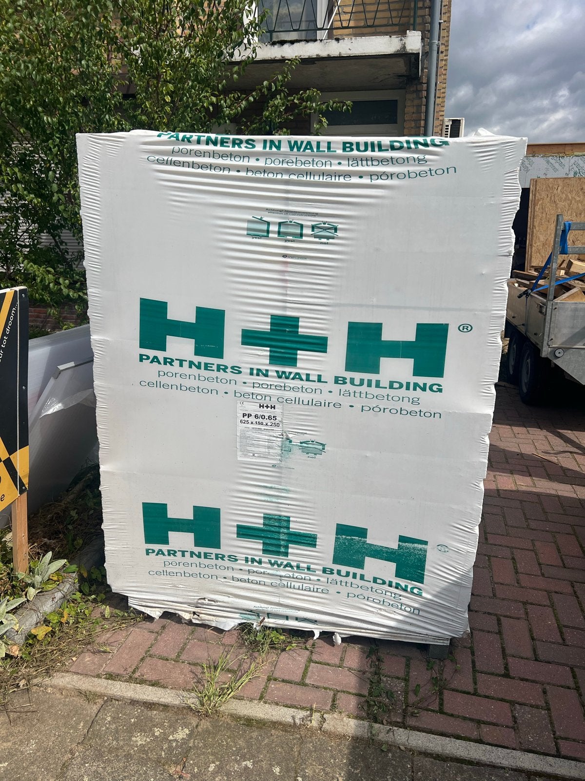 Complete pallet cellenbeton / Ytong blokken - 15x20x60cm, Ophalen, Nieuw, Overige typen