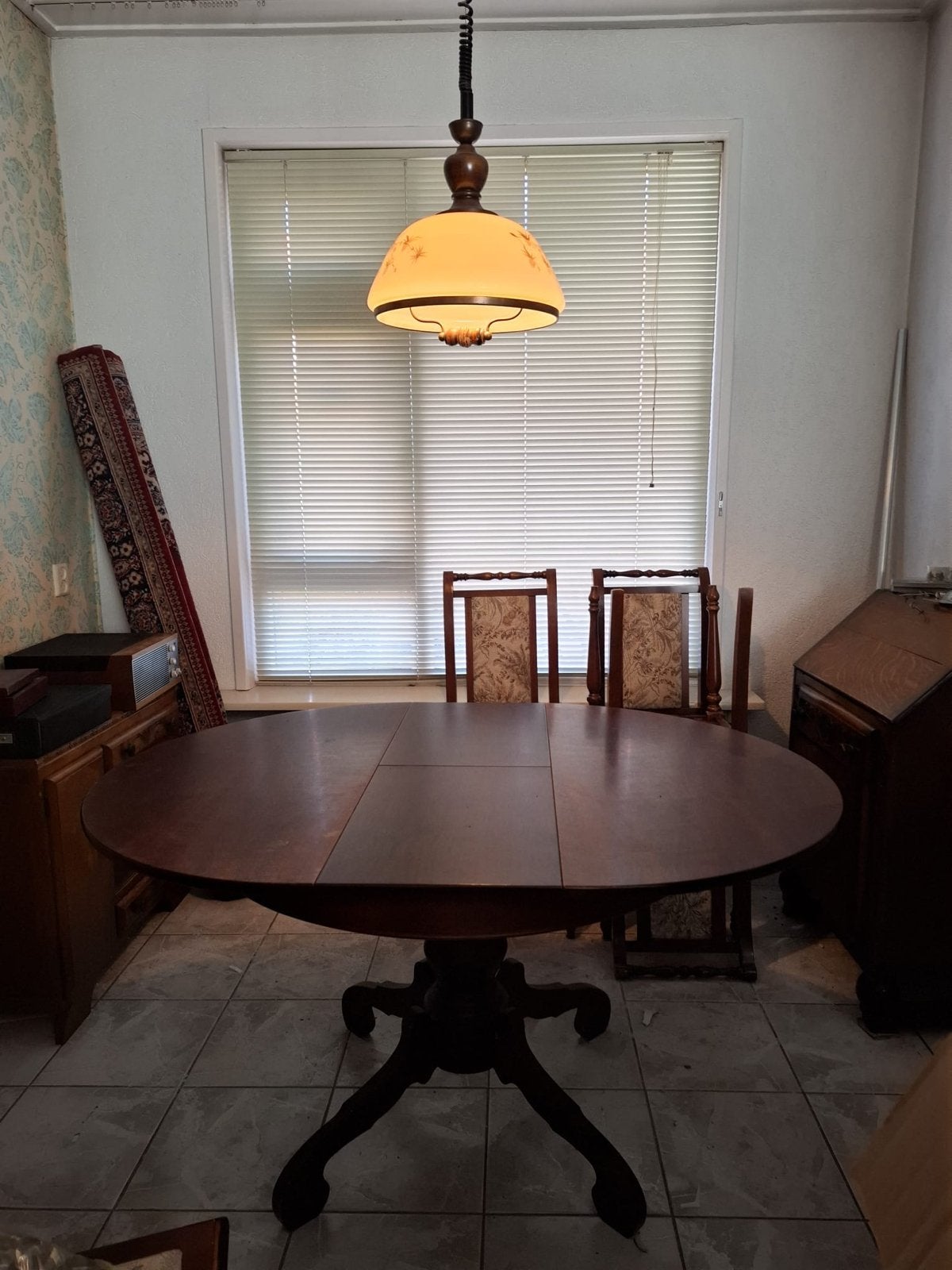 Antieke houten eettafel met uitklapbare bladen, Ophalen of Verzenden