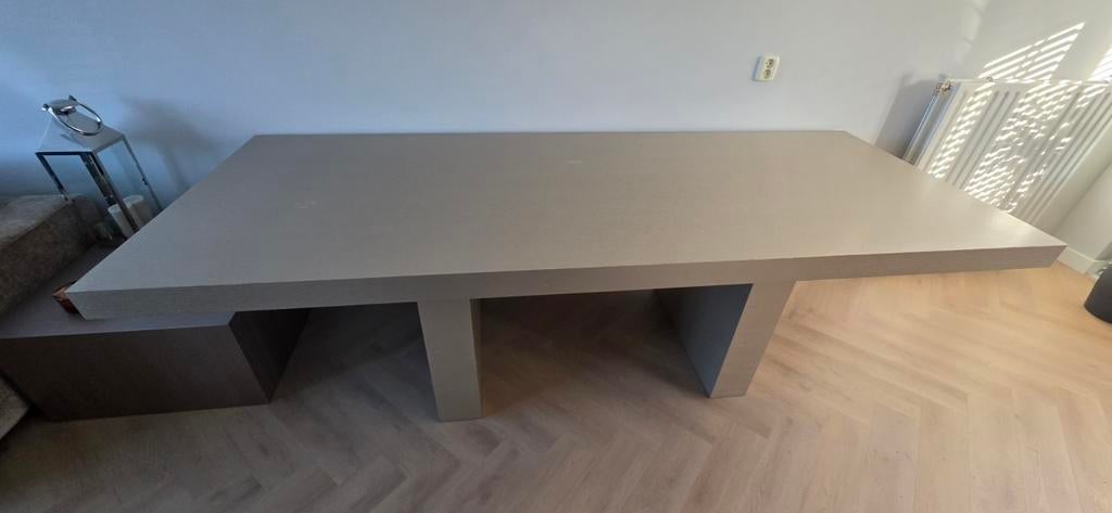 Originele Eric Kuster eettafel/vergadertafel - Grijs hout, Zo goed als nieuw, 150 tot 200 cm, Modern, Vier personen