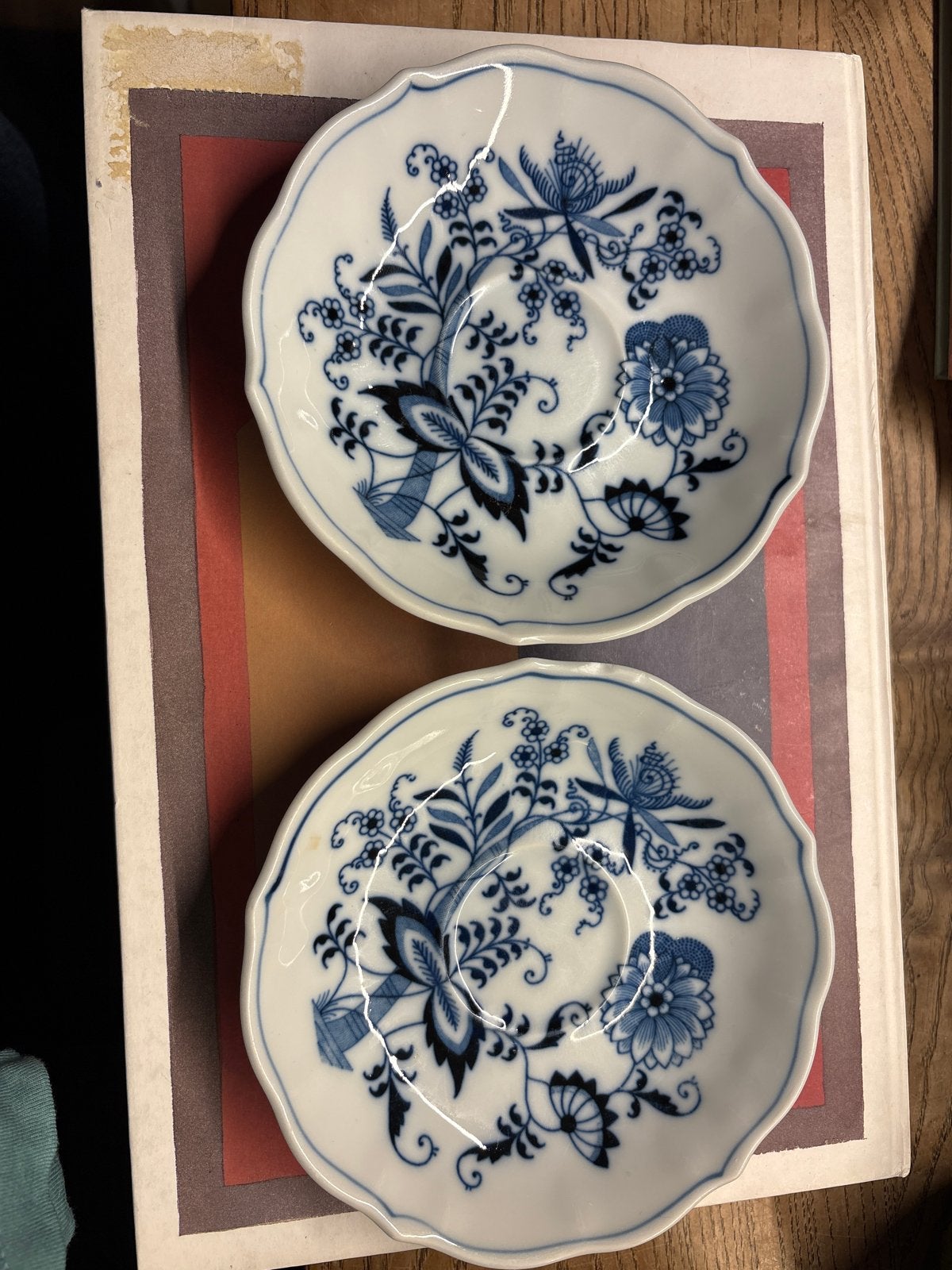 2x Blue Danube schoteltjes, 14 cm doorsnede, Ophalen