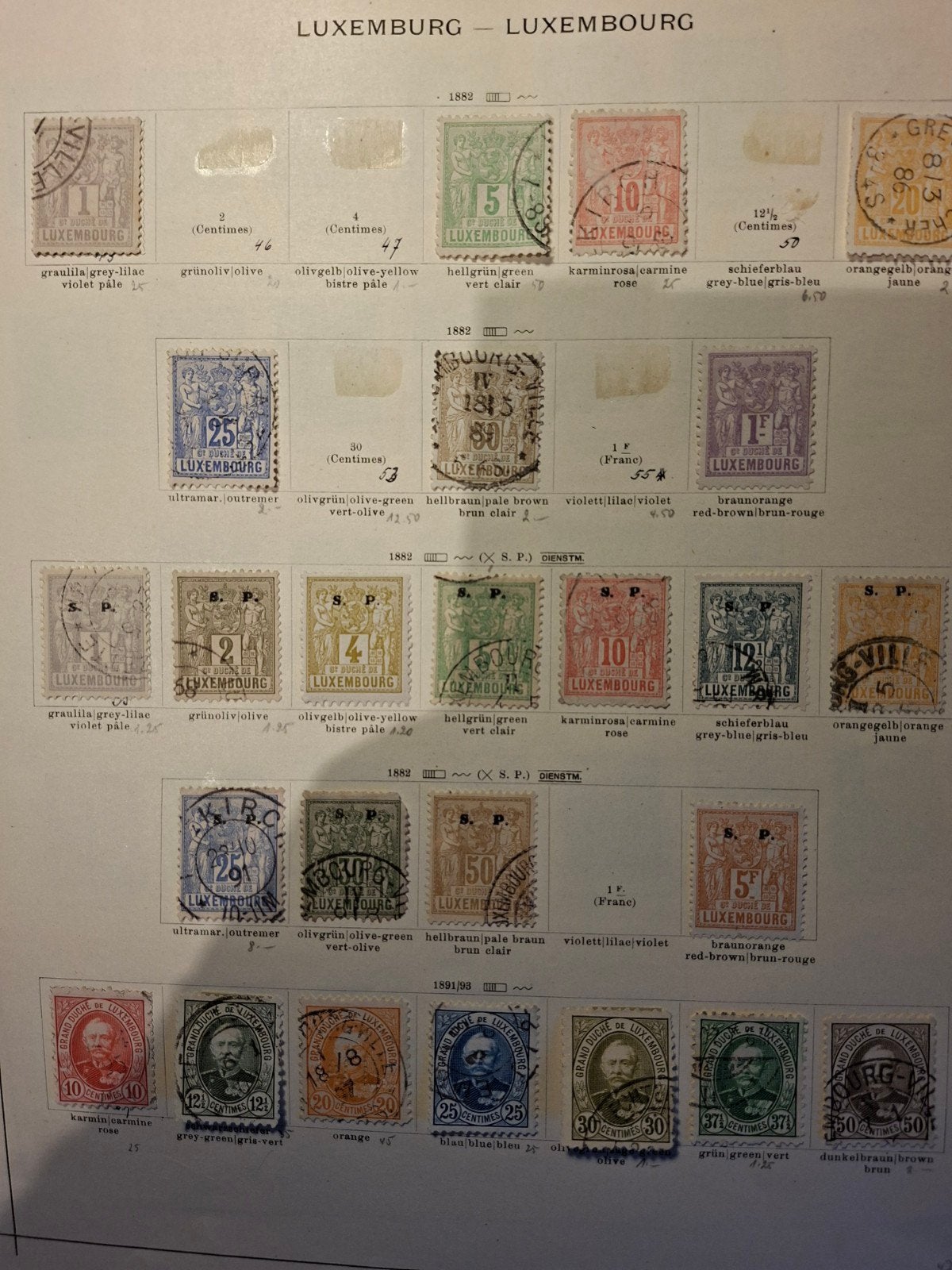 Albumbladen met OUD LUXEMBURG., Ophalen of Verzenden, Buitenland