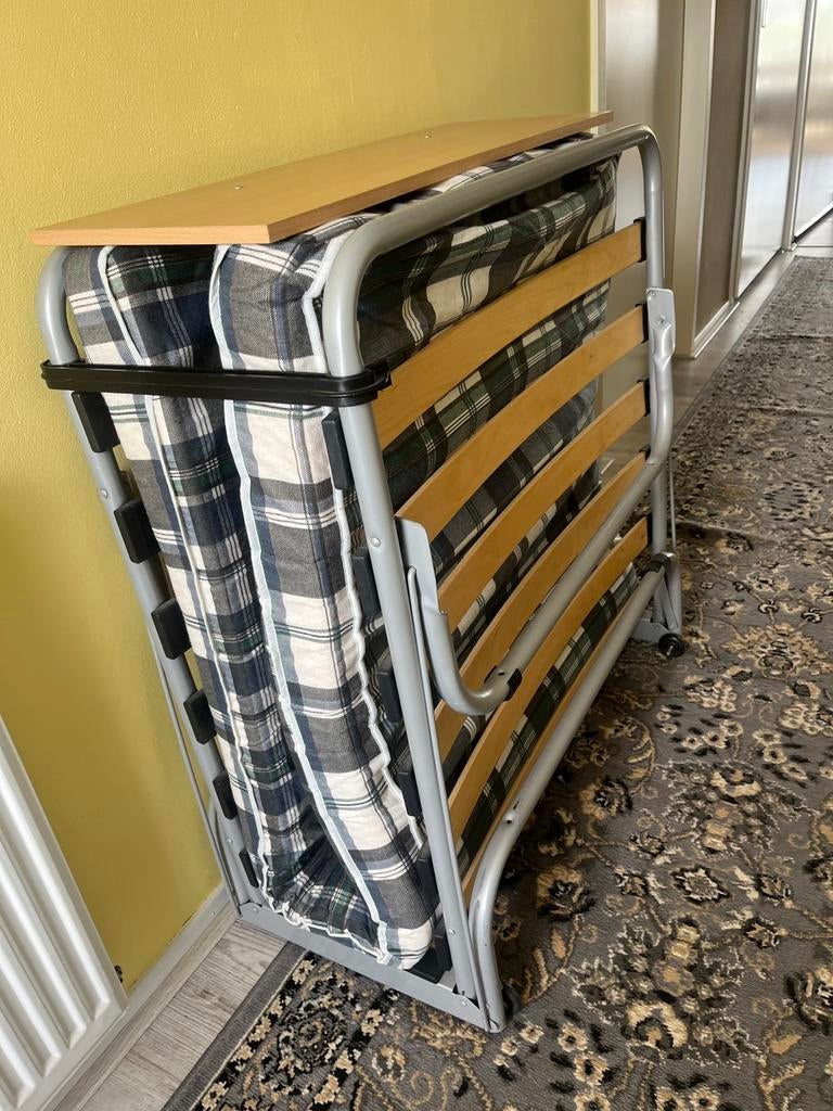 Opklapbed, Ophalen, Eenpersoons, Beige, 190 cm of minder