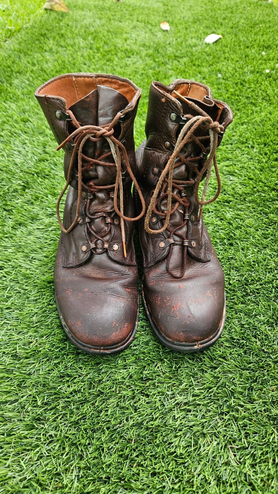 NL Leger Bruine leren veterboots - Maat 40M, Ophalen of Verzenden, Landmacht, Nederland, Kleding of Schoenen