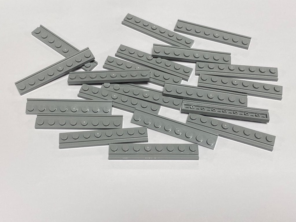 Partij 20x nieuwe 1x8 Lego rail plaatjes in diverse kleuren, Overige thema's, Lego, Nieuw, Ophalen of Verzenden
