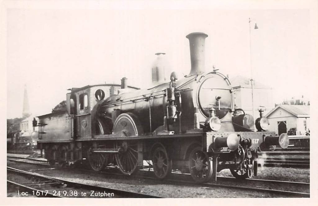 Zutphen Station Loc 1617 Spoorwegen Treinen HSM, Ophalen of Verzenden, 1920 tot 1940, Ongelopen, Gelderland