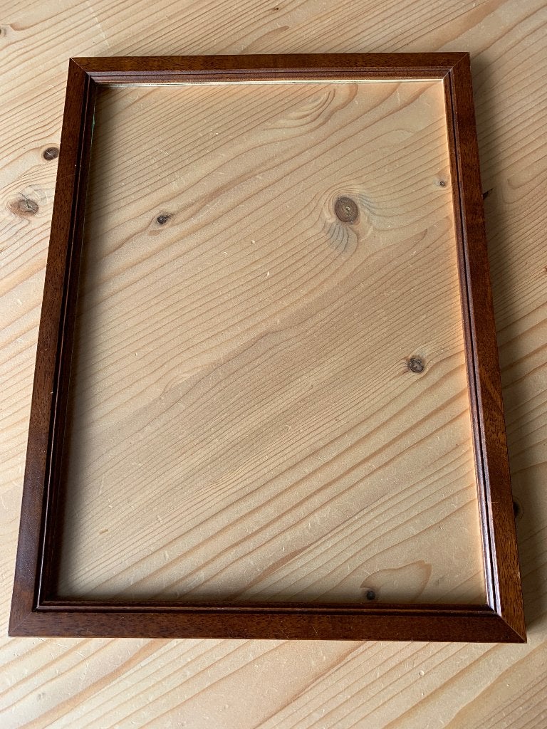 lijst met matglas, Bruin, 29 cm, 39 cm, Ophalen of Verzenden