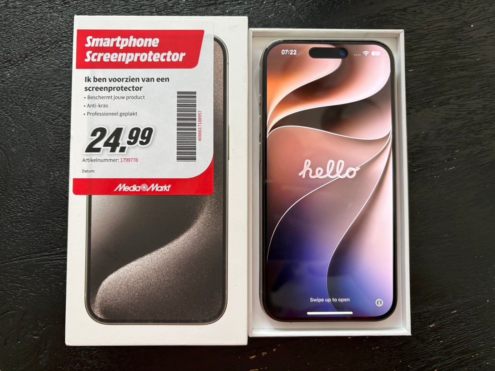 iPhone 15 Pro - Nette staat, incl. screenprotector