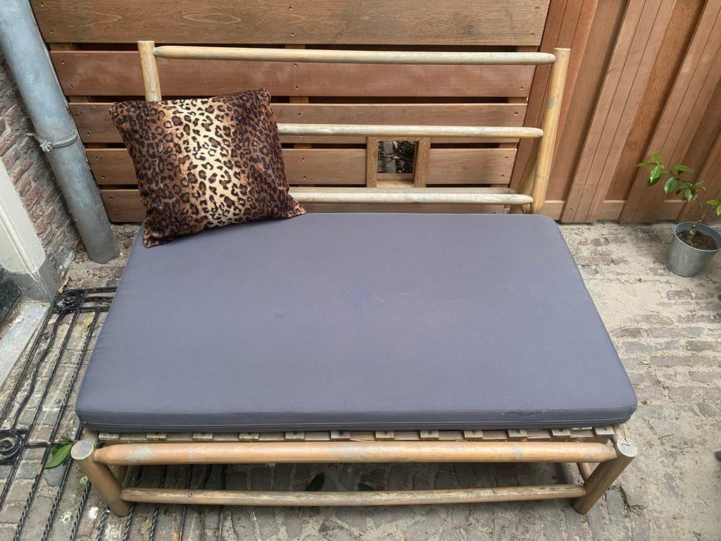 Sari modulaire loungeset midden met zitkussen, Tuin en Terras, Tuinsets en Loungesets, Gebruikt, Loungeset, Bank, Hout