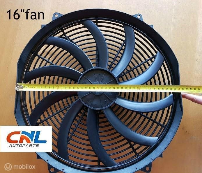 Koelvin 12V 80W 16 inch electric universal fan + mounting, Auto-onderdelen, Nieuw, Ophalen of Verzenden