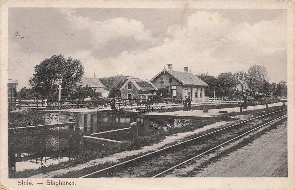W160 Slagharen sluis spoorrails uitg Staarman en Leunenberg, Verzenden, Gelopen, Overijssel