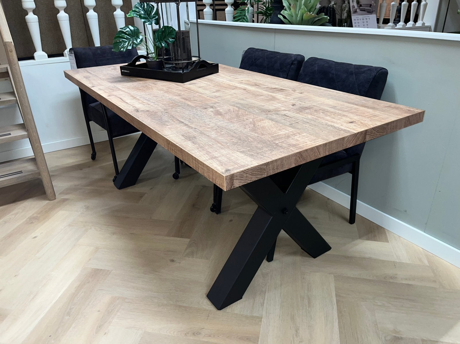 Nieuwe Lamulux eettafel van 849.- voor 375.- kleur mango, Huis en Inrichting, Ophalen, Overige materialen, 50 tot 100 cm, Rechthoekig