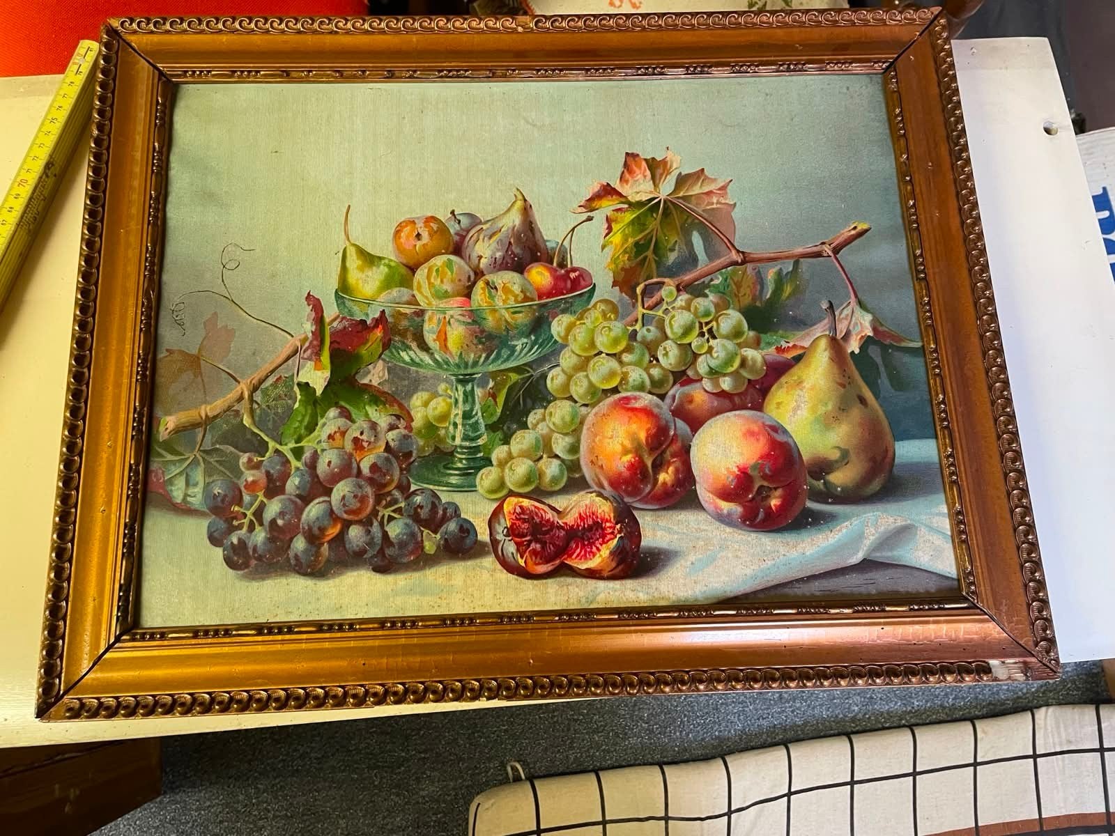 Stilleven plaat in antieke lijst, Antiek en Kunst, Kunst | Schilderijen | Klassiek, Ophalen of Verzenden