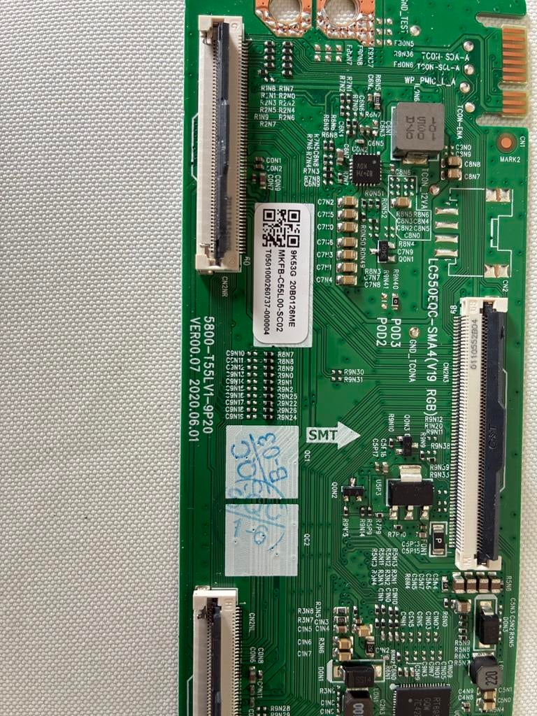 T-con printplaat voor Coocaa 55s6g of Metz 55MUC7001Z led tv, Ophalen of Verzenden, Zo goed als nieuw