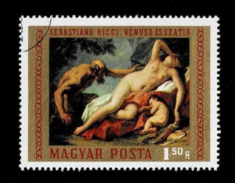 postzegel 2102 Hongarije schilderij van Sebastiano  Ricci, Ophalen of Verzenden, Gestempeld