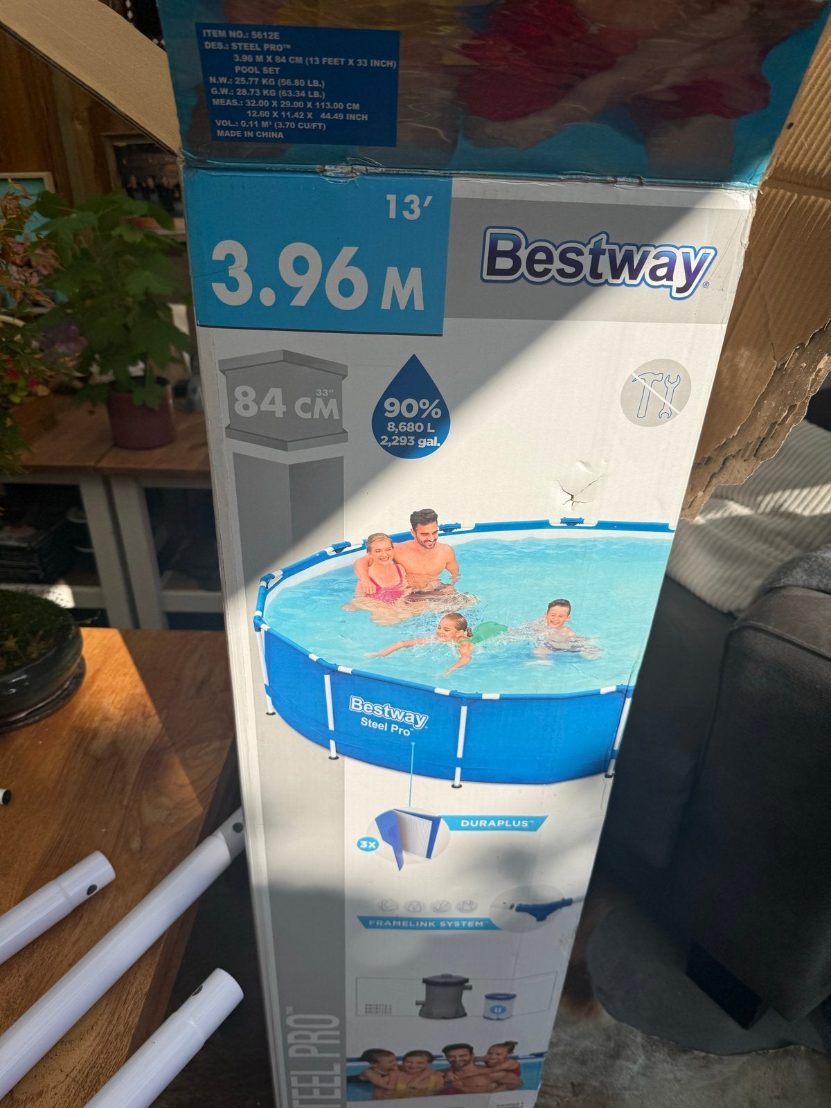 Bestway Steel Pro Opzetzwembad 3.96M x 84CM, Tuin en Terras, Zwembaden, 80 tot 120 cm, Rond, Ophalen of Verzenden, 300 cm of meer