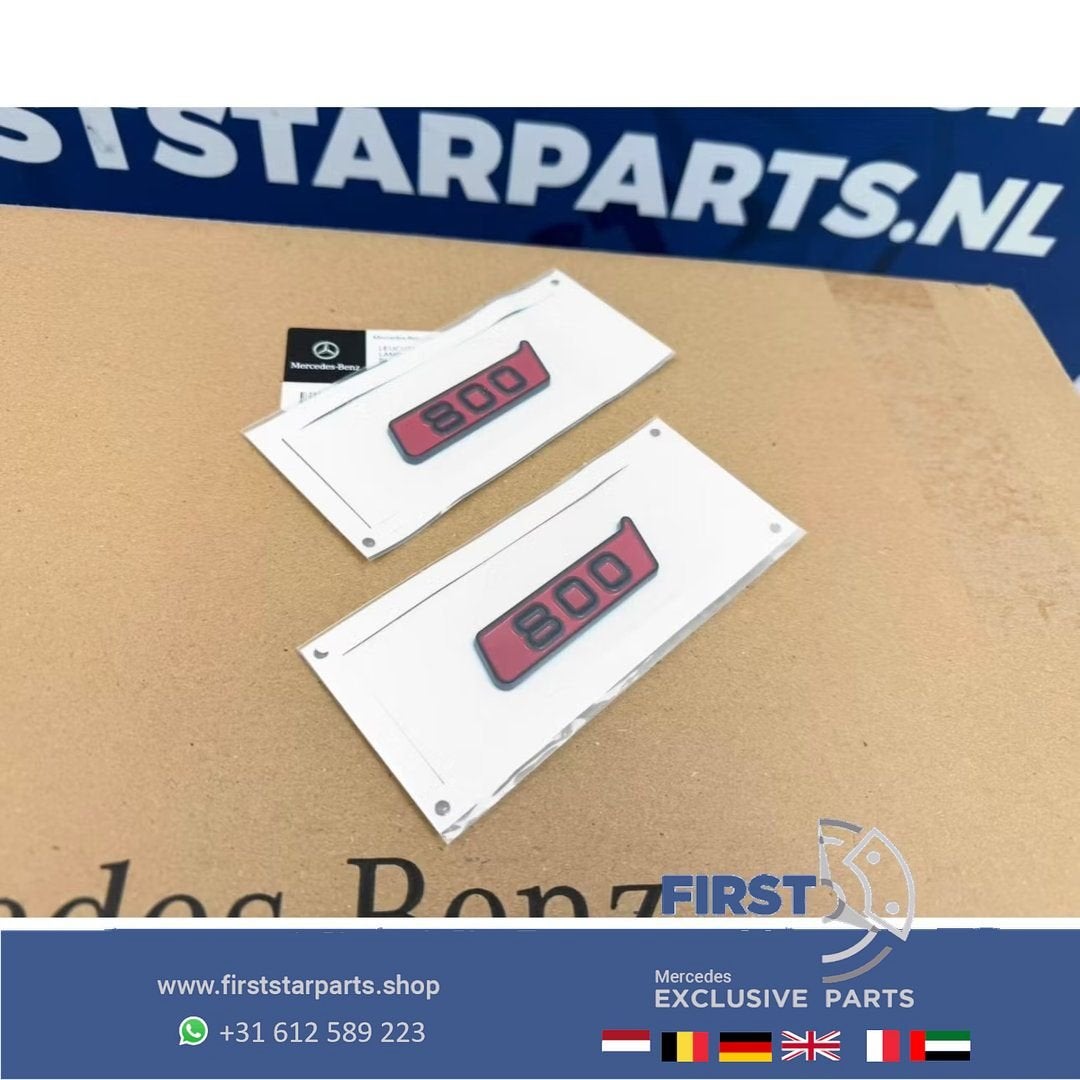 BRABUS 800 ROCKET LOGO SET LETTERS ZWART / ROOD LOGO ZIJSCHE, Gebruikt, -, Voor, Ophalen of Verzenden