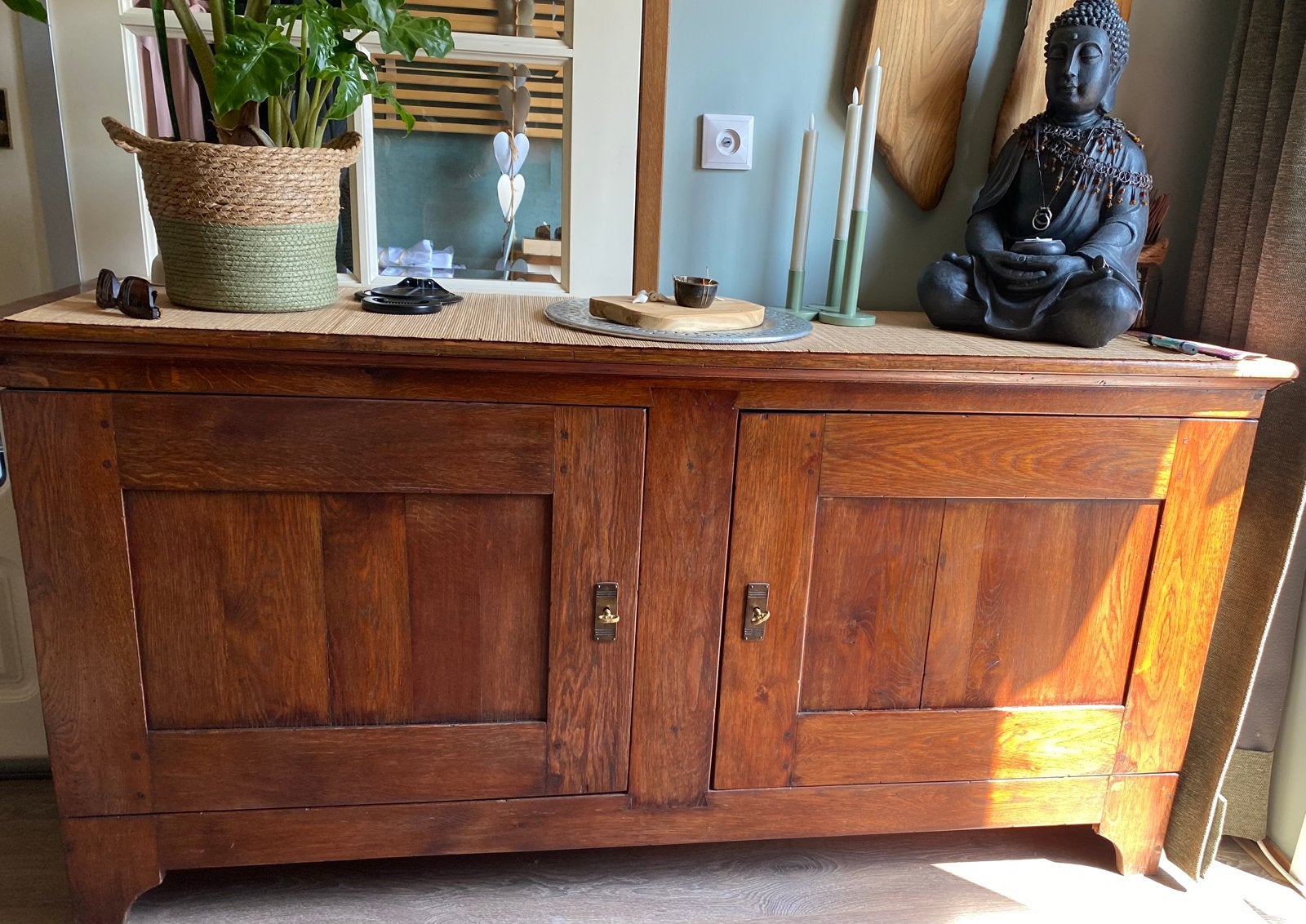 (Kersen) houten dressoir 1.68x45x84 b/d/h, Ophalen, Kersenhout, 25 tot 50 cm, Gebruikt