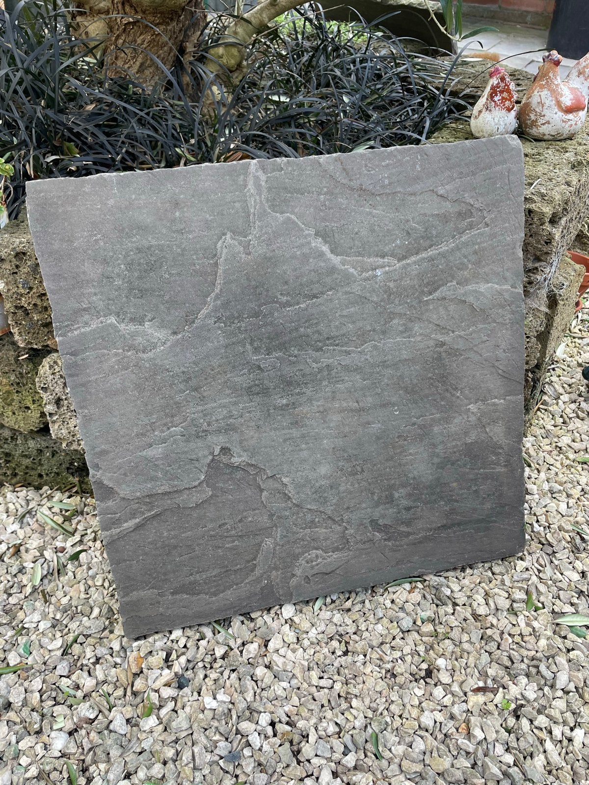 Terrastegels van natuursteen (40x40) - ca. 20m2, Tuin en Terras, Ophalen, Gebruikt, Terrastegels, Natuursteen