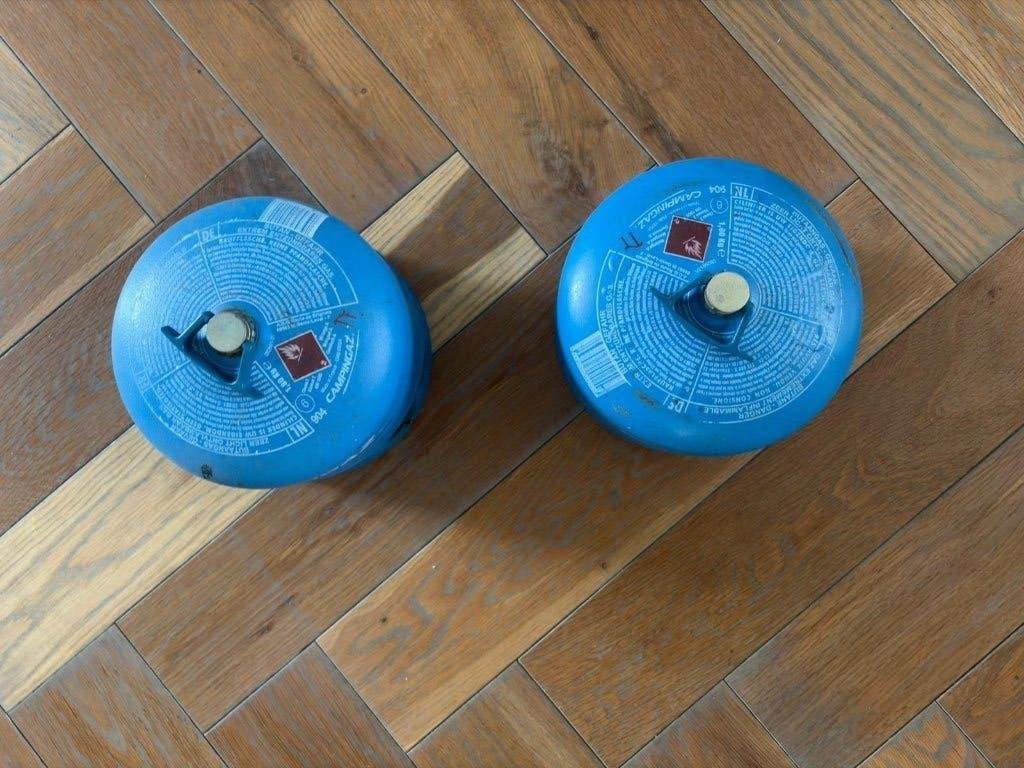 Twee Campingaz 904-gasflessen van 1,8kg, Ophalen, Gebruikt