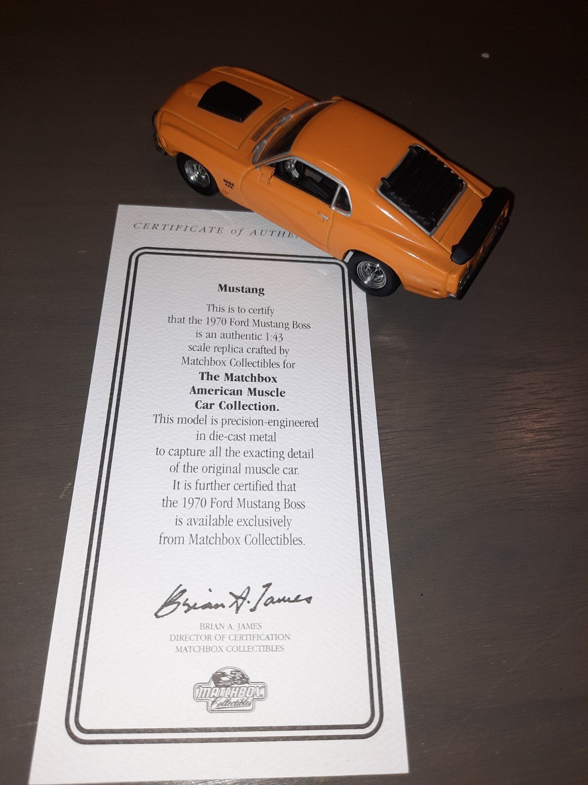 Matchbox 1970 Ford Mustang Boss 1:43, Ophalen of Verzenden, Zo goed als nieuw, Auto, Matchbox