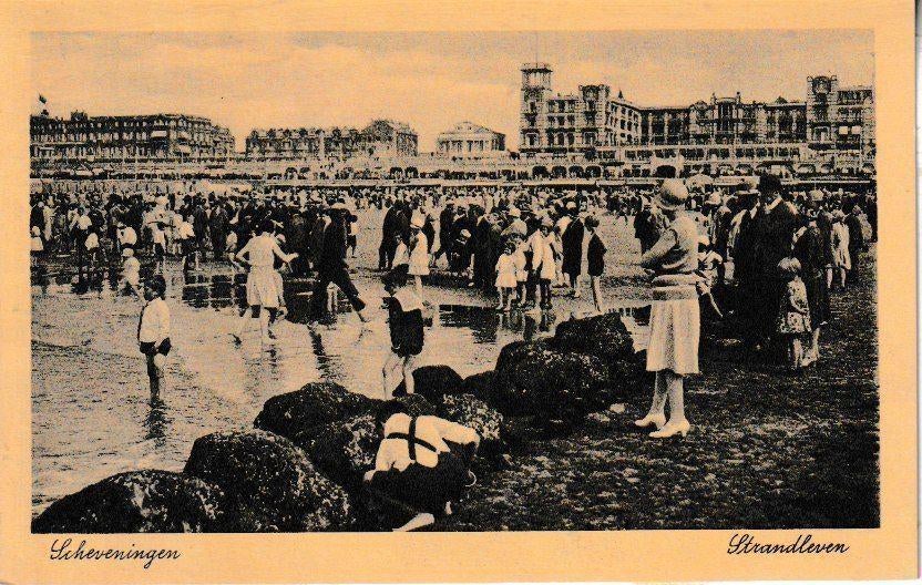SCHEVENINGEN - STRAND, Ophalen of Verzenden, 1920 tot 1940, Ongelopen, Zuid-Holland