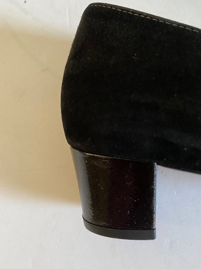 K325 Hassia mt 38/G Leren pumps schoenen lage hak leer zwart, Hassia, Pumps, Zwart, Ophalen of Verzenden