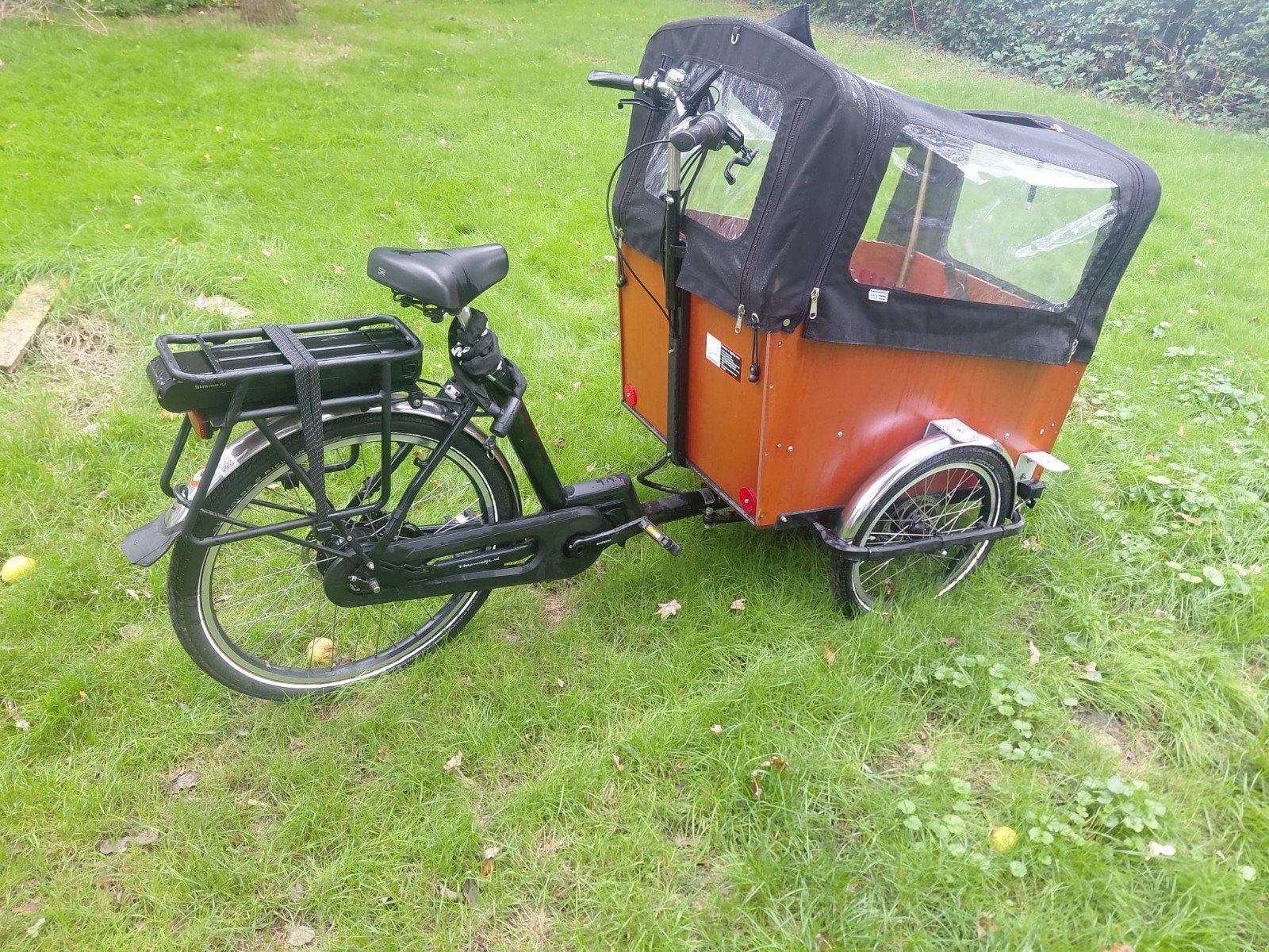 splinter nieuwe elektrische Bakfiets "T' Mannetje" met Huif, Zo goed als nieuw, 2 kinderen, Elektrisch, Ophalen