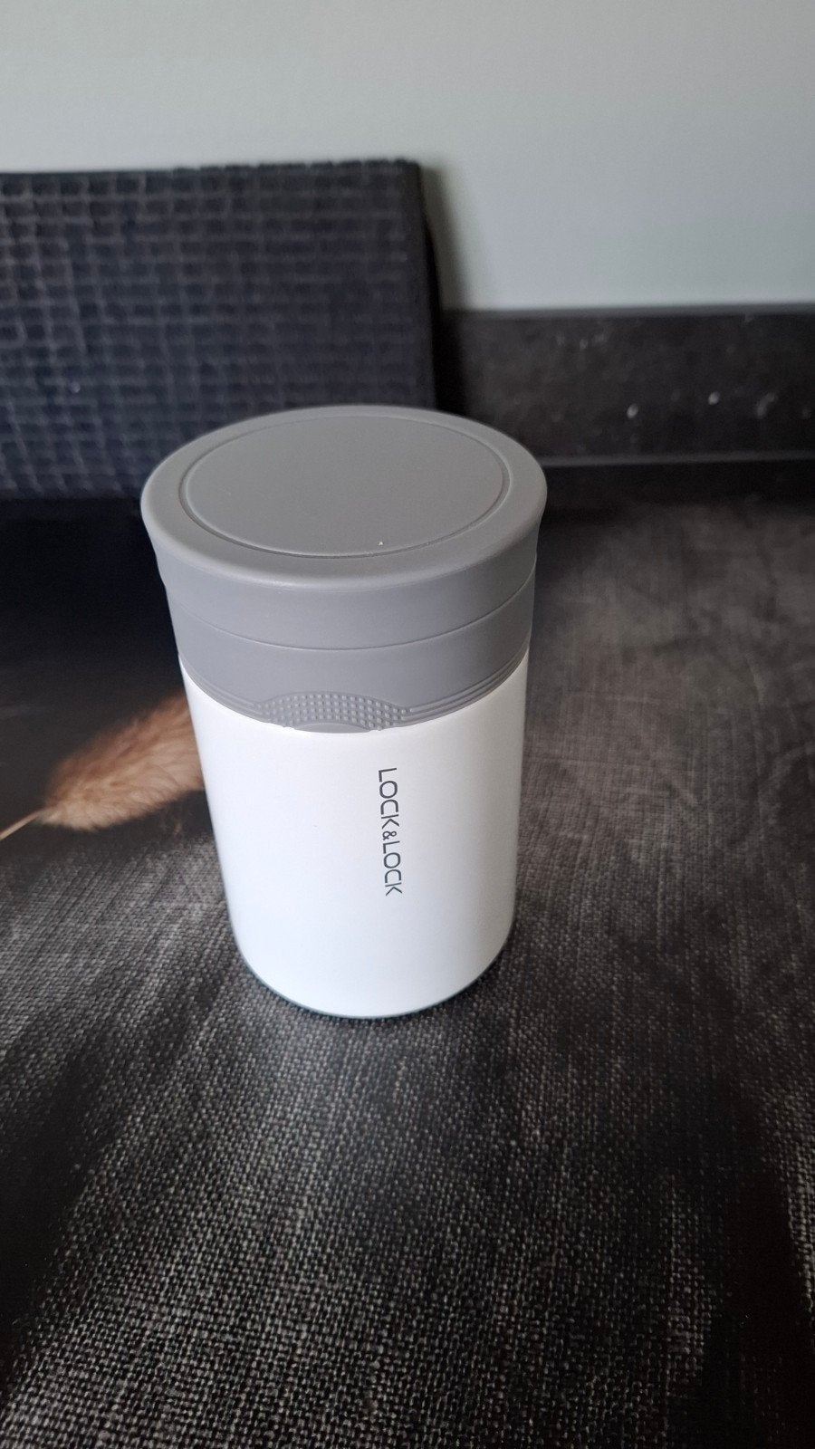 Lock&Lock Thermosbeker met besteksetje, Overige typen, Ophalen of Verzenden, Zo goed als nieuw, Metaal
