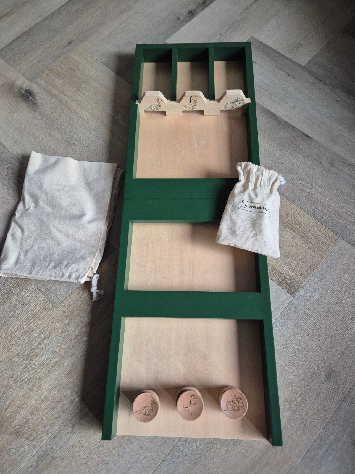 Nieuwe tweedelige kinder sjoelbak 80cm met dino thema, Ophalen of Verzenden, Nieuw, Jongen of Meisje