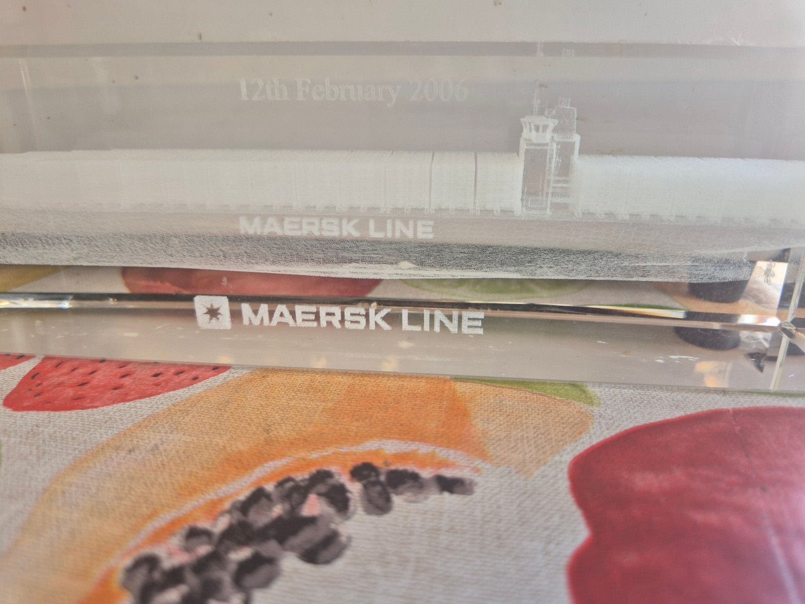 Maersk Line Kristallen Schip Model - 12 Februari 2006, Ophalen of Verzenden