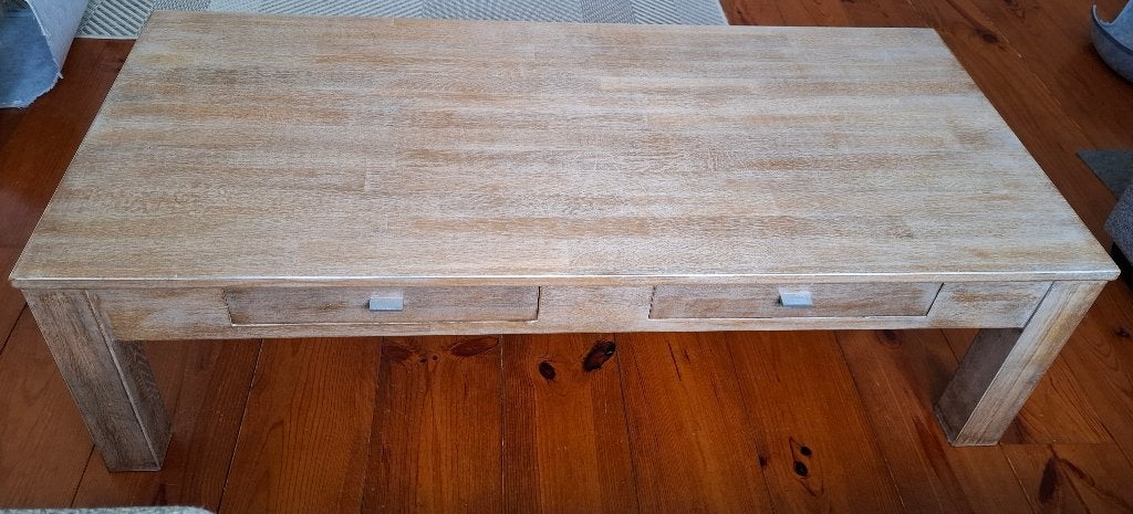 Salon tafel eikenhout, Ophalen, 100 tot 150 cm, Eikenhout, 50 tot 100 cm