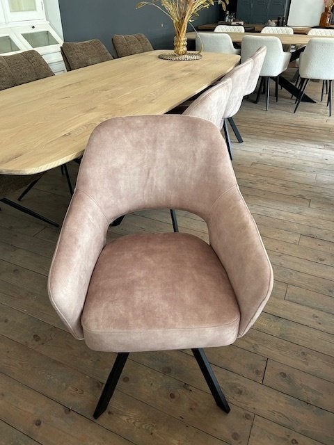Nieuwe luxe eetkamerstoel draai taupe, Ophalen, Overige kleuren, Nieuw, Metaal