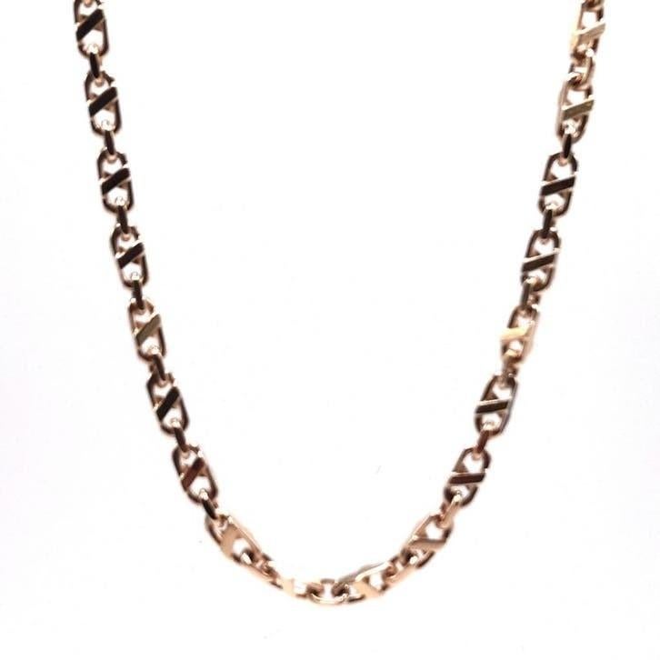 gouden fantasie ketting 14kt Massief, Www.bredajuwelier.nl, Nieuw, Ophalen of Verzenden, Www.bredajuwelier.nl