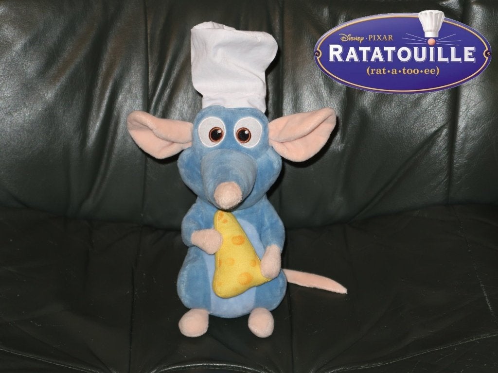Ratatouille rat, chef kok Remy, Disney Pixar knuffel, plush, Disney, Verzenden, Overige typen, Zo goed als nieuw