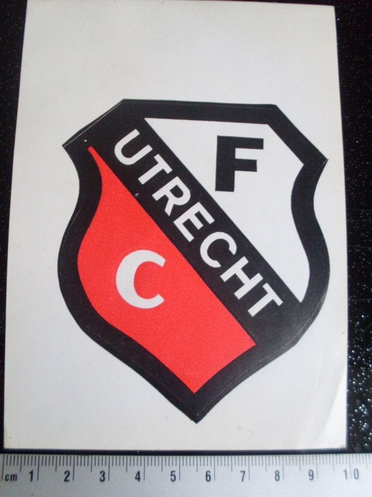 papieren sticker fc utrecht logo embleem voetbalclub, Verzenden, Zo goed als nieuw, Sport