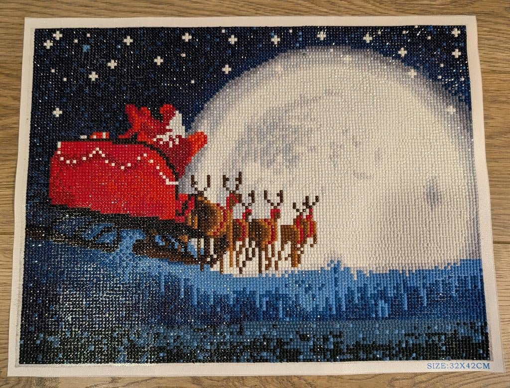 Gemaakt Diamond Painting, Hobby en Vrije tijd, Knutselen, Ophalen of Verzenden, Nieuw, Klaar om op te hangen, Knutselwerk