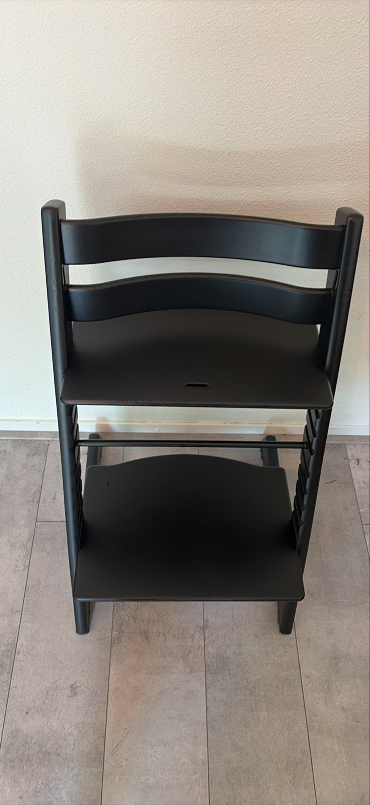 Stokke Tripp Trapp kinderstoel nieuw model zwart, Ophalen, Gebruikt, Meegroeistoel