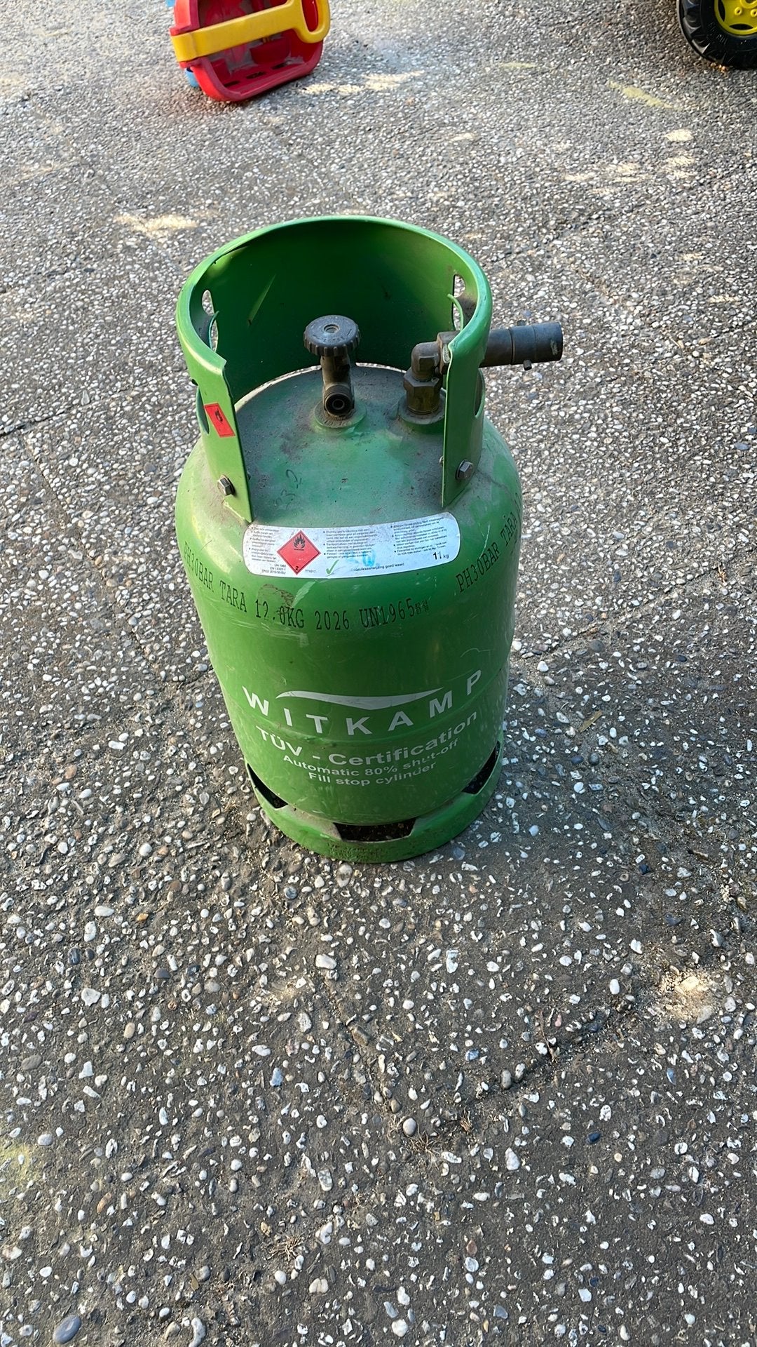 Witkamp hervulbare gasfles, Ophalen of Verzenden, Zo goed als nieuw