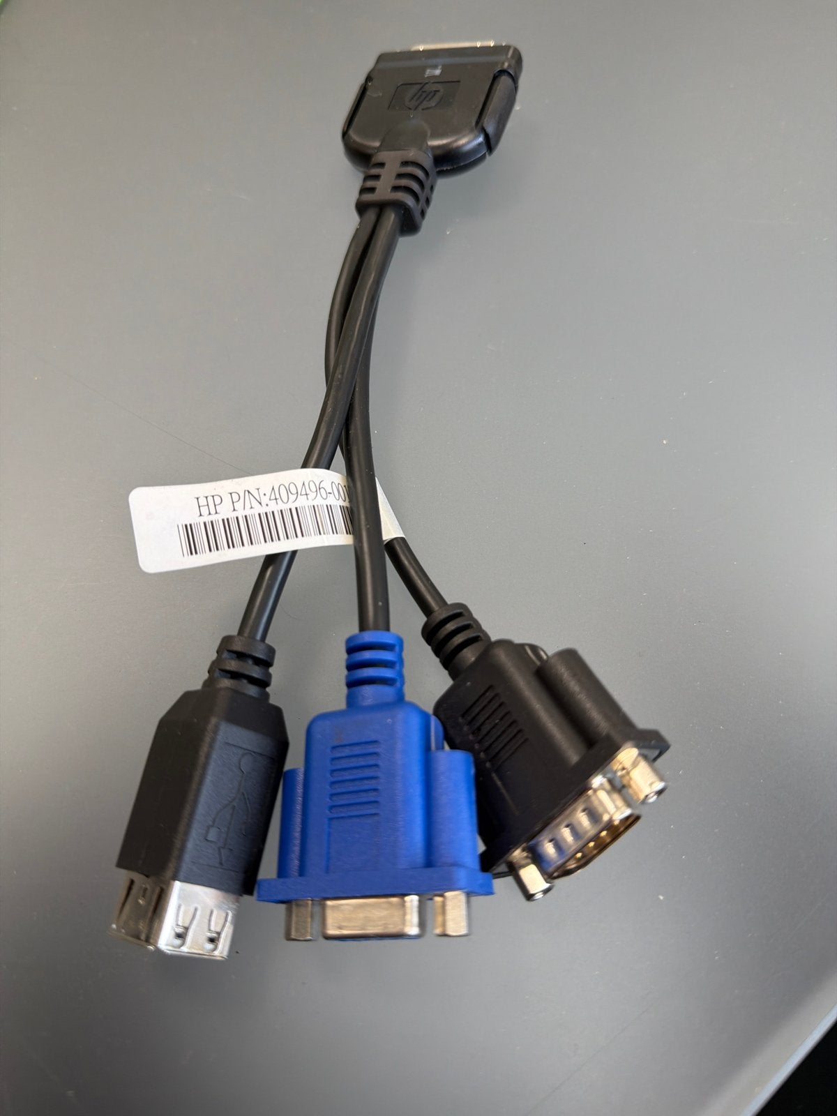 HP P/N: 409496-001 VGA USB Seriële Adapter Kabel, Gebruikt, Ophalen of Verzenden, Nvt, Nvt