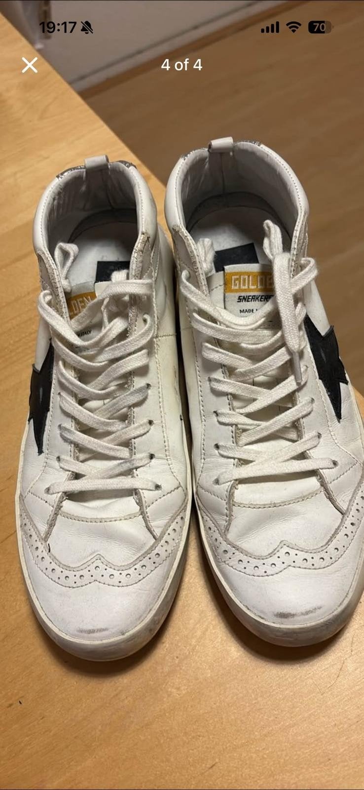 Originele Golden Goose Mid Star Sneakers - Maat 38, Wit, Ophalen of Verzenden, Sneakers of Gympen, Golden Goose