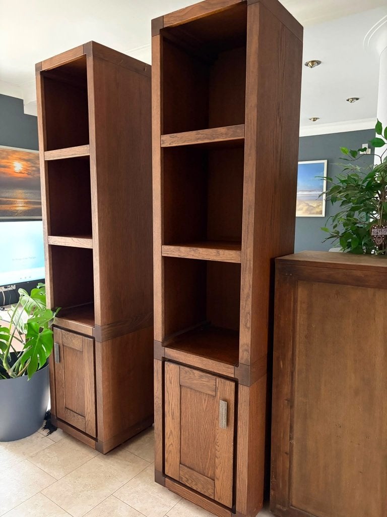 2x Mooie robuuste eiken boekenkasten, Ophalen
