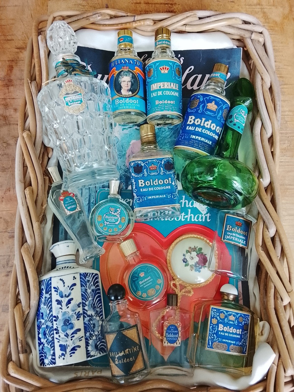 Vintage boldoot collectie, Ophalen of Verzenden, Parfumfles, Gevuld