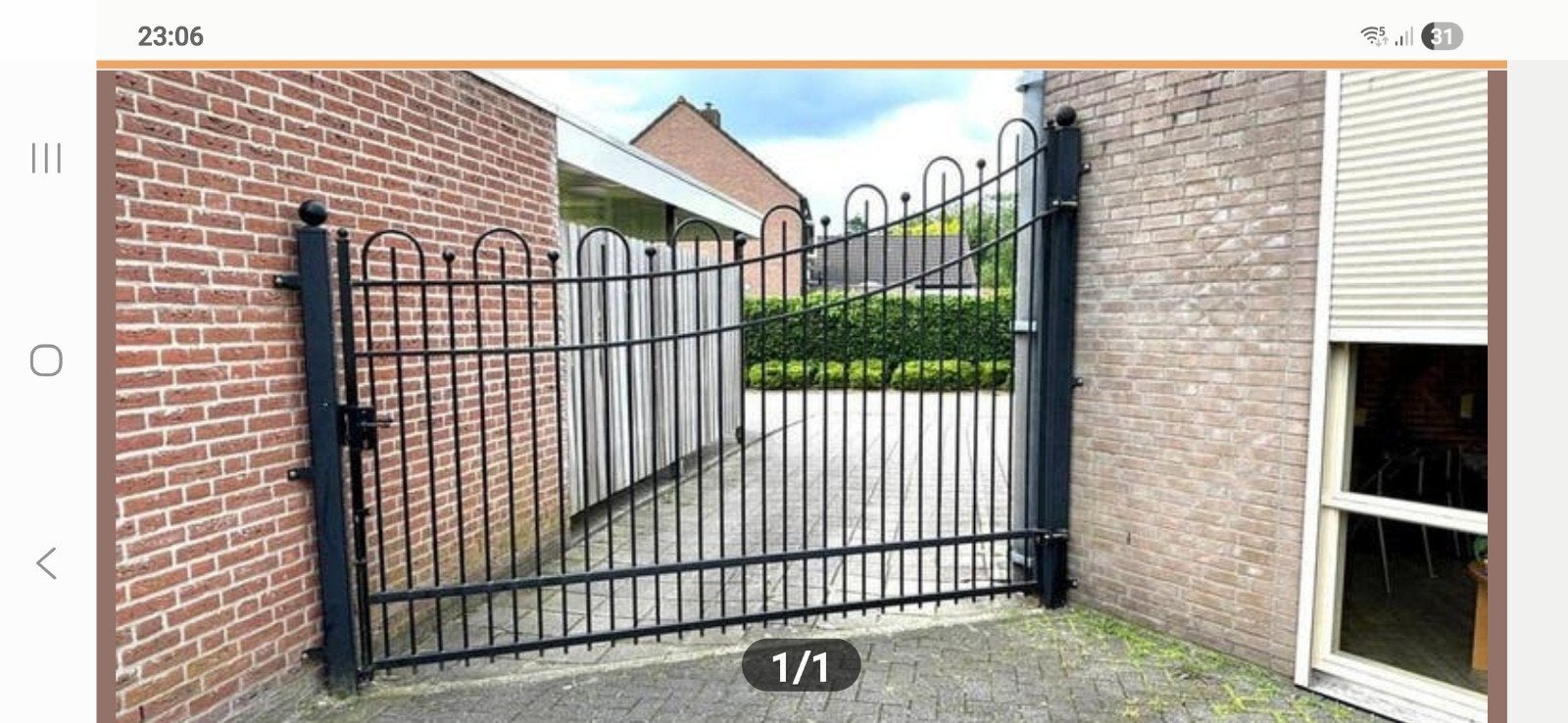 Zware kwaliteits poort., Ophalen, IJzer, Sierhekwerk