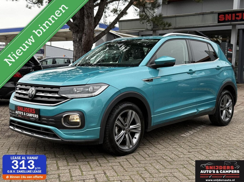 Volkswagen T-Cross 1.0 TSI R-Line virtual dash carplay, Voorwielaandrijving, Gebruikt, Zwart, Met garantie (alle)