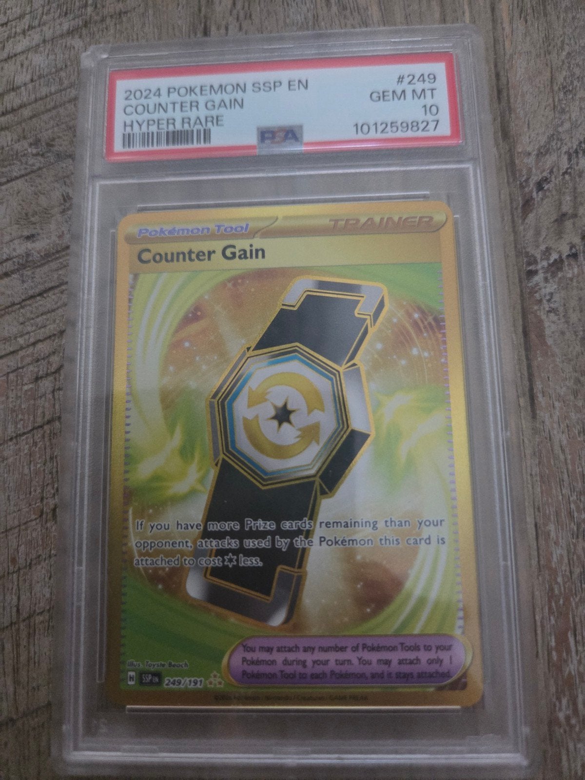 Pokémon Counter Gain Hyper Rare PSA 10 GEM MT, Ophalen of Verzenden, Nieuw, Losse kaart