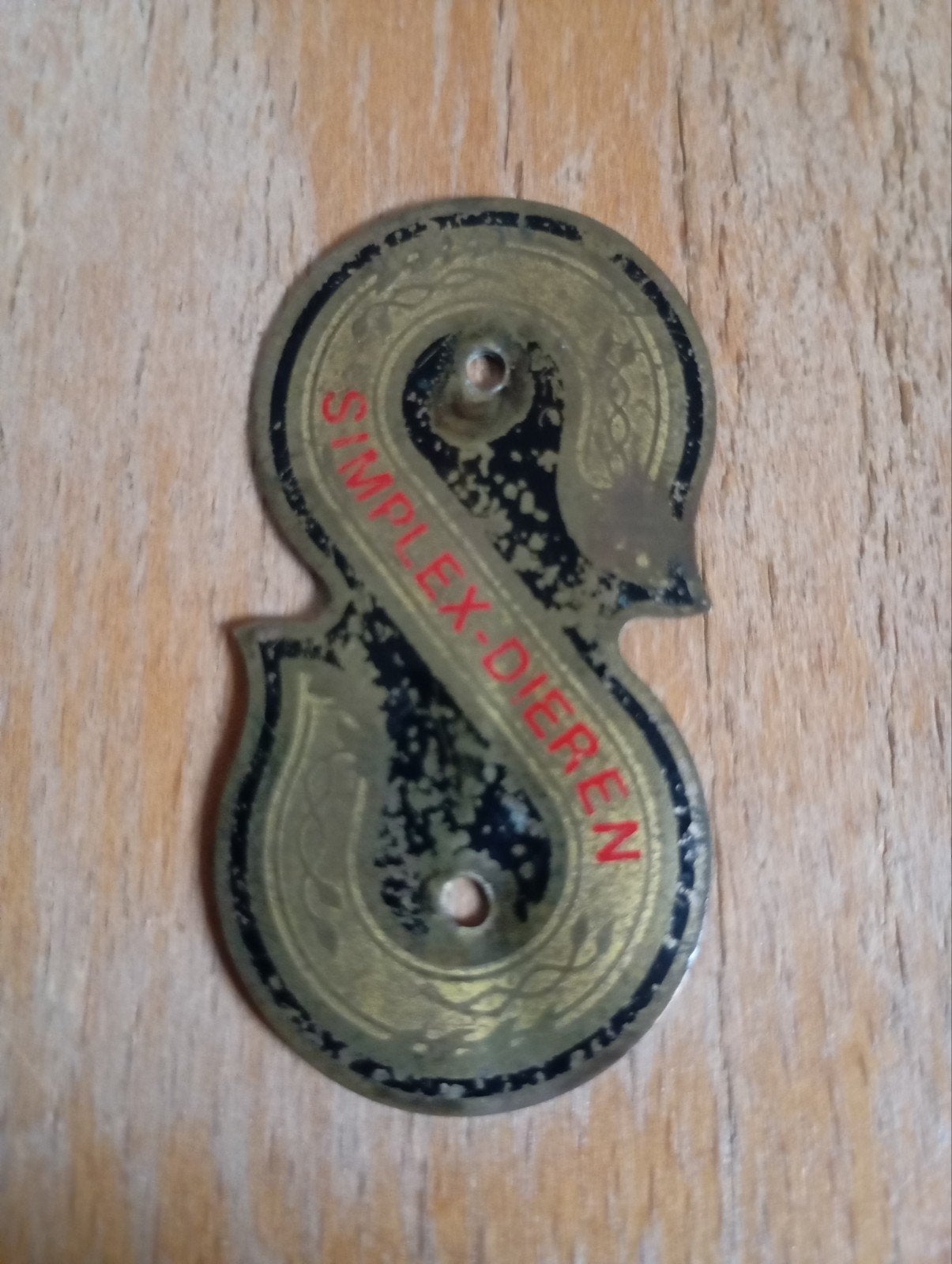 Vintage Simplex Dieren Fiets plaatje memorabilia, Ophalen of Verzenden, Gebruikt, Overige typen