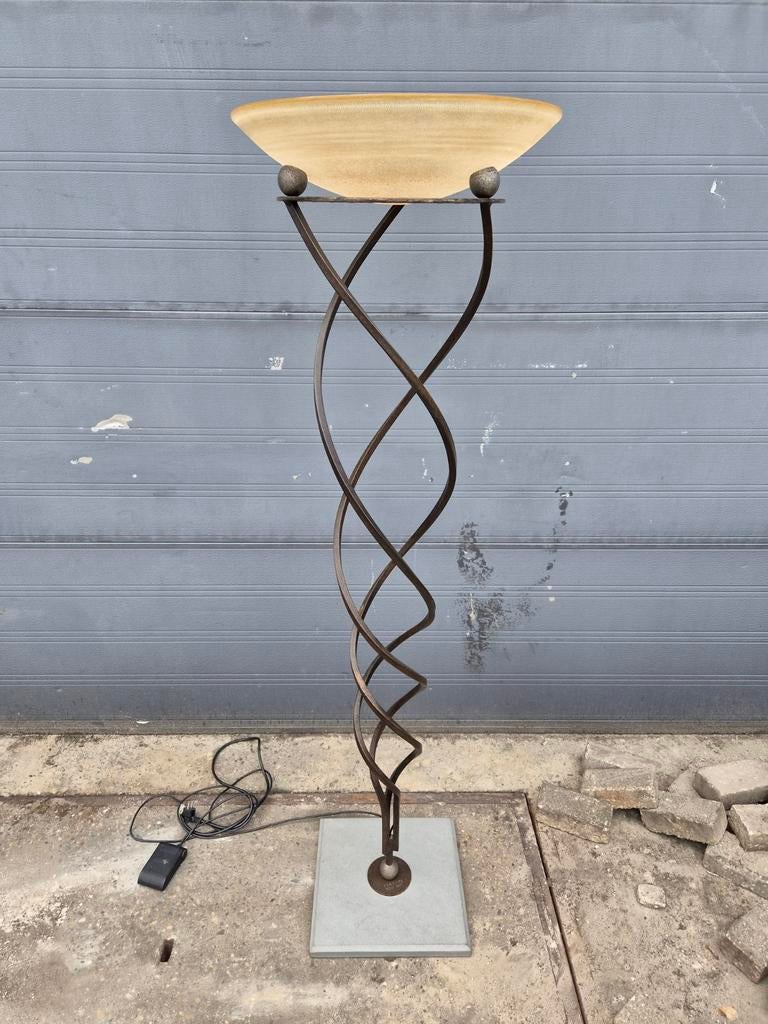 Terzani vloerlamp, Huis en Inrichting, Lampen | Vloerlampen, Gebruikt, 150 tot 200 cm, Glas, Metaal, Ophalen