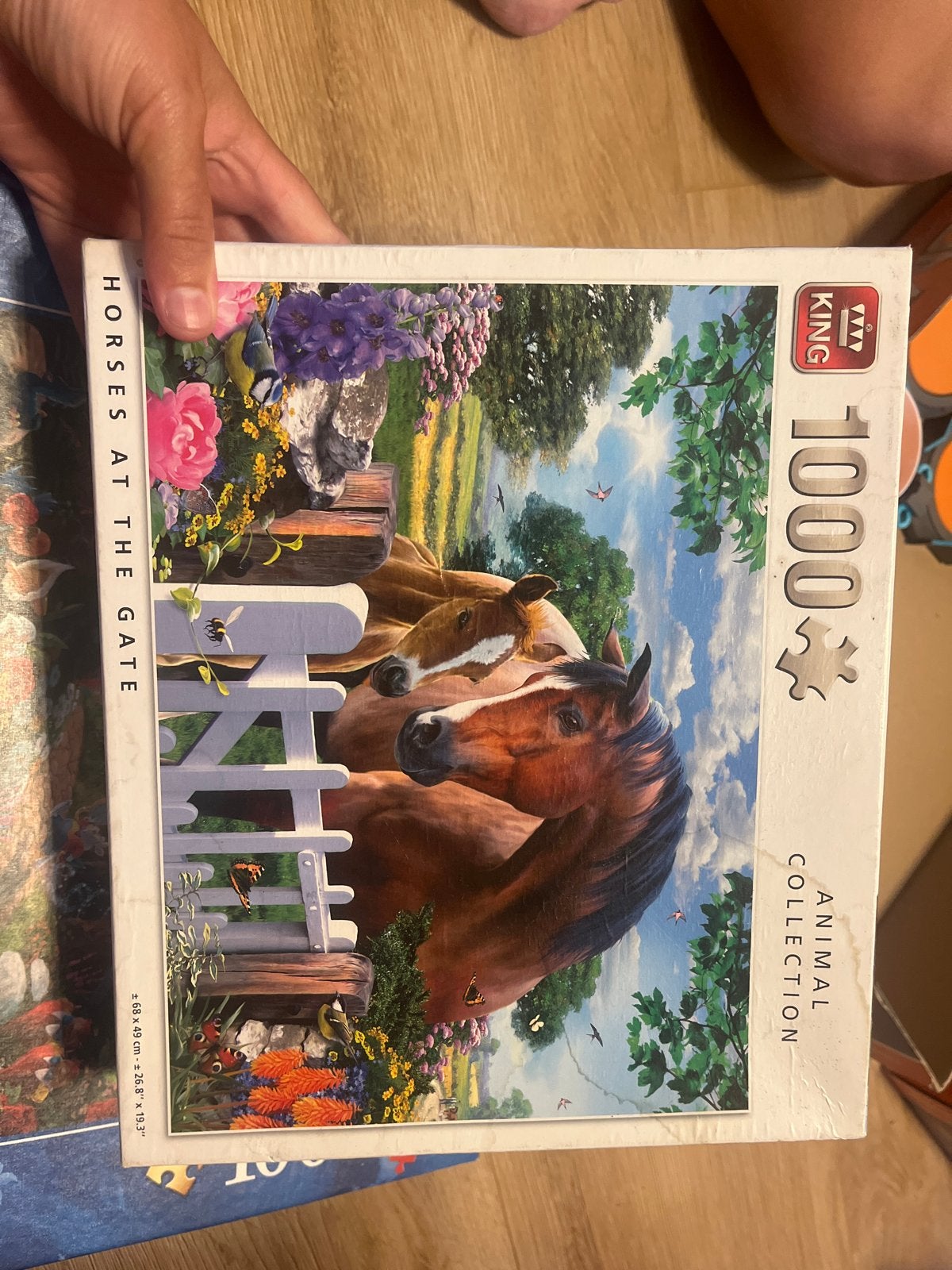 King Legpuzzel Paarden bij de Poort - 1000 stukjes, Ophalen, 500 t/m 1500 stukjes, Gebruikt, Legpuzzel